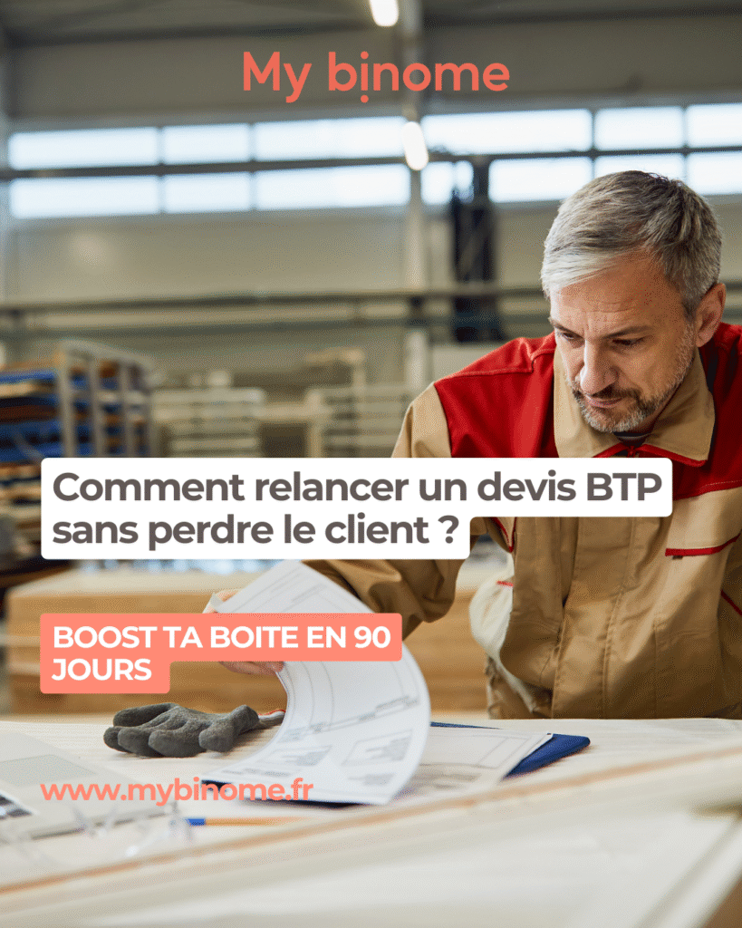 Relancer un devis BTP lors d’un rendez-vous avec un client particulier